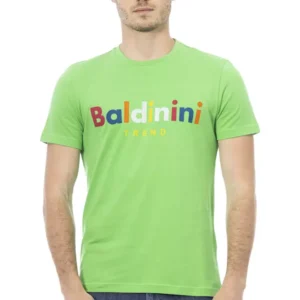 Green Cotton Men T-Shirt designed by Baldinini Trend