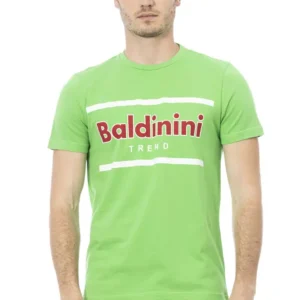 Green Cotton Men T-Shirt designed by Baldinini Trend