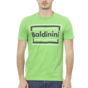Green Cotton Men T-Shirt designed by Baldinini Trend