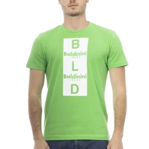 Green Cotton Men T-Shirt designed by Baldinini Trend