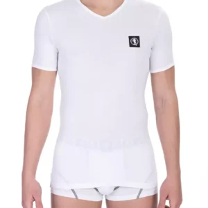 White Cotton Men T-Shirt
