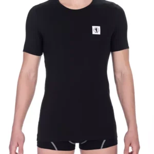 Black Cotton Men T-Shirt Twin Pack