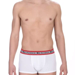 White Cotton Men's Underwear Trunk Twin Pack