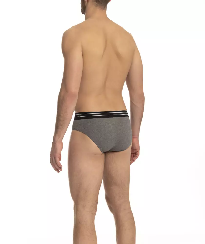 Gray Cotton Men Underwear Trio Pack designed by Cavalli Class - Image 2