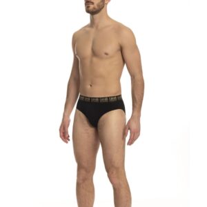 Black Cotton Boxer Underwear designed by Cavalli Class
