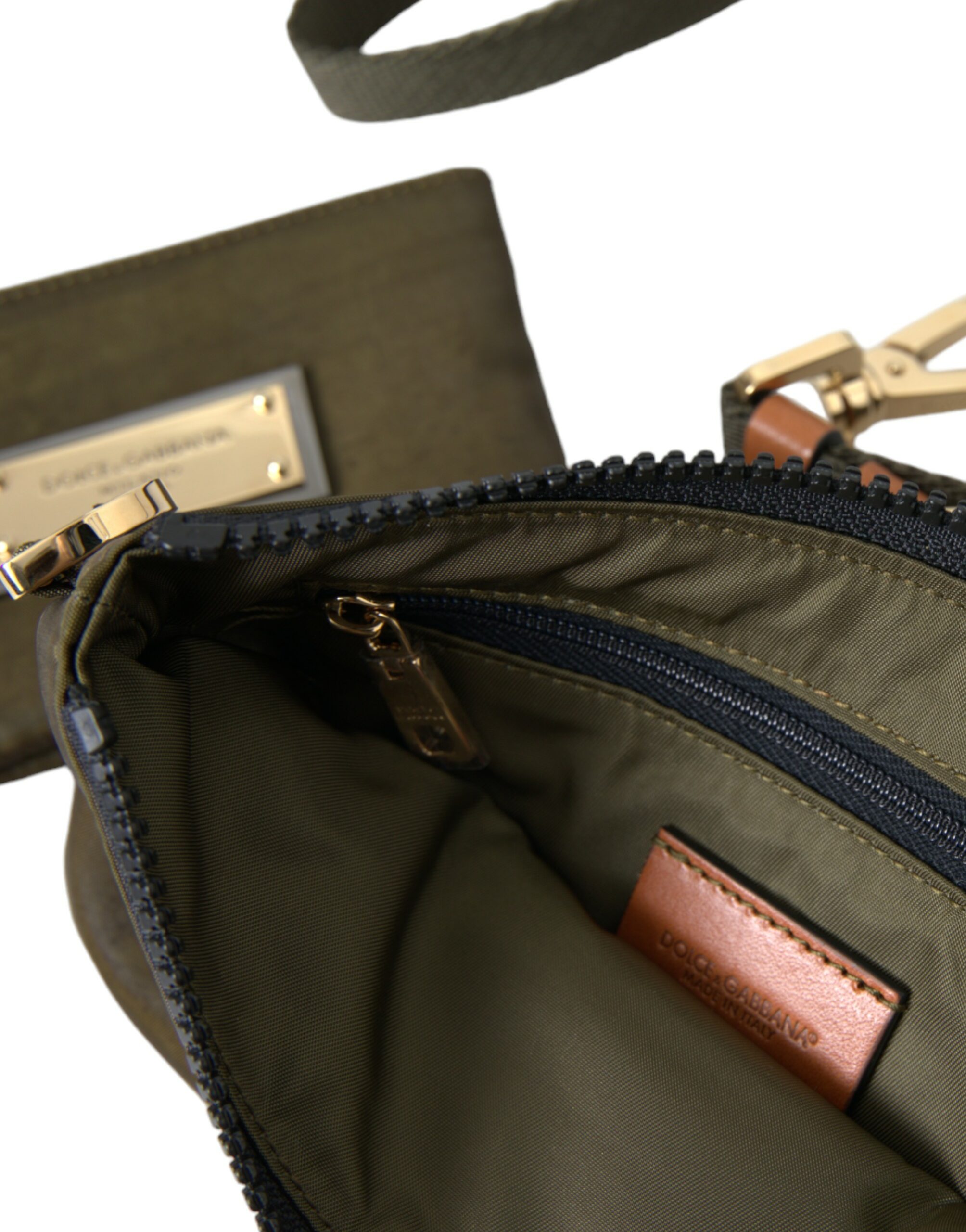 Dark Green Multifunctional Kit 2 Pcs Set Bags by Dolce&Gabbana - Image 7