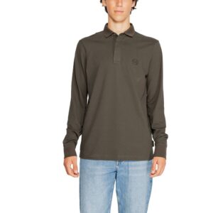 Green Cotton Long Sleeve T-Shirt designed by Armani Exchange