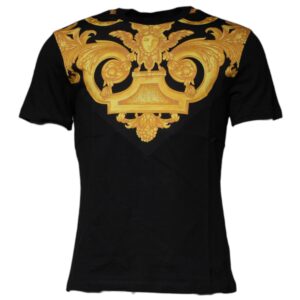 Black Medusa Print Soft Cotton T-Shirt designed by Versace