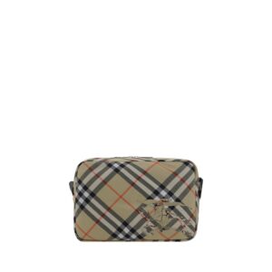 Iconic Beige Checked Print Shoulder Bag designed by Burberry