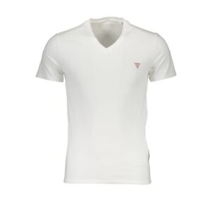 White Cotton Men T-Shirt designed by Guess