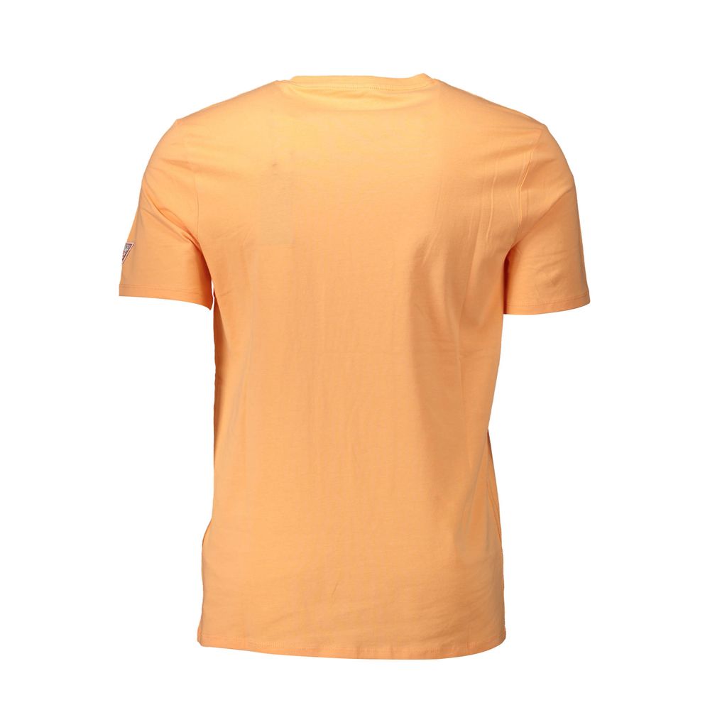 Orange Cotton Men T-Shirt designed by Guess - Image 2