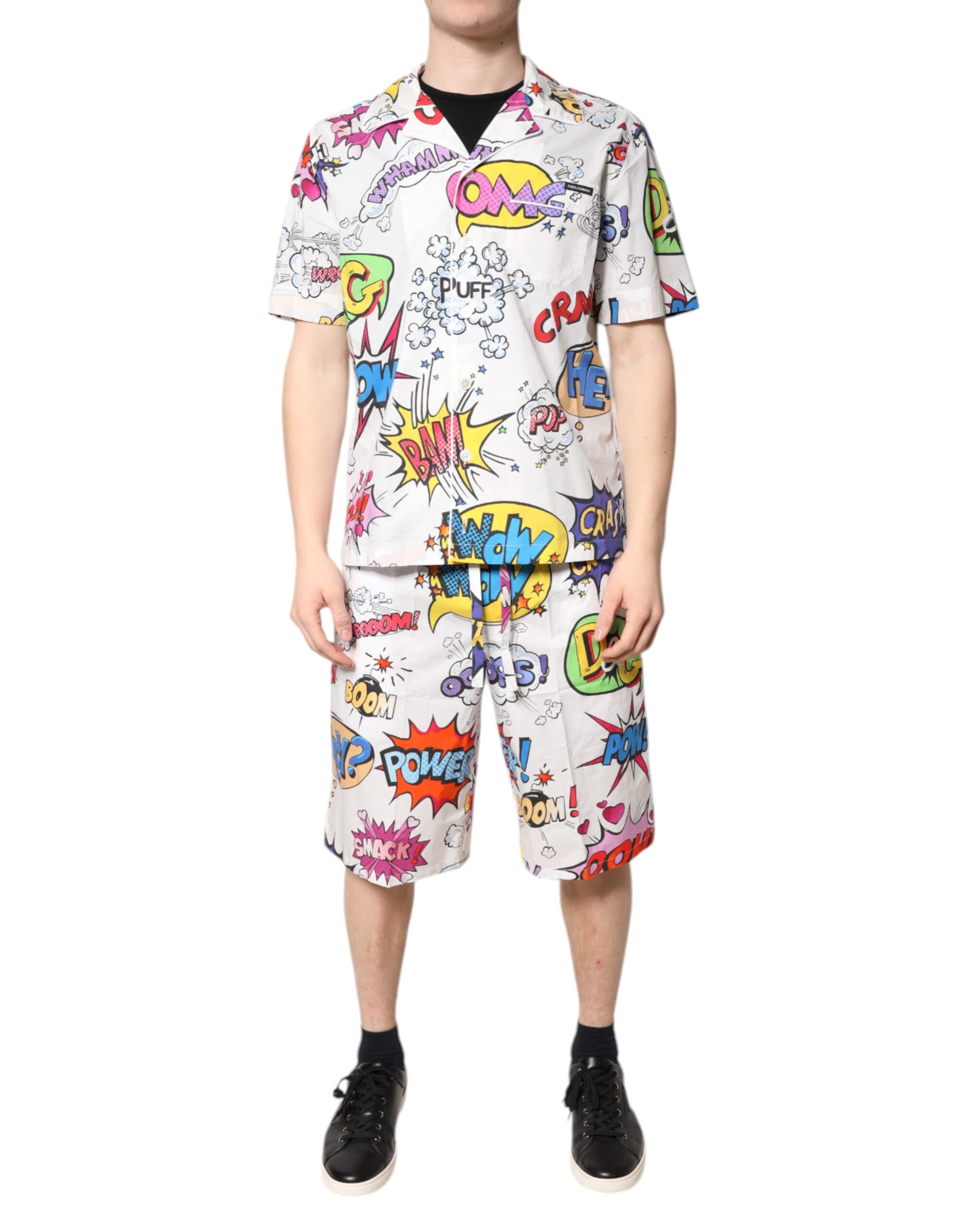 White Cartoon Print Pajama Set Nightwear by Dolce&Gabbana - Image 2