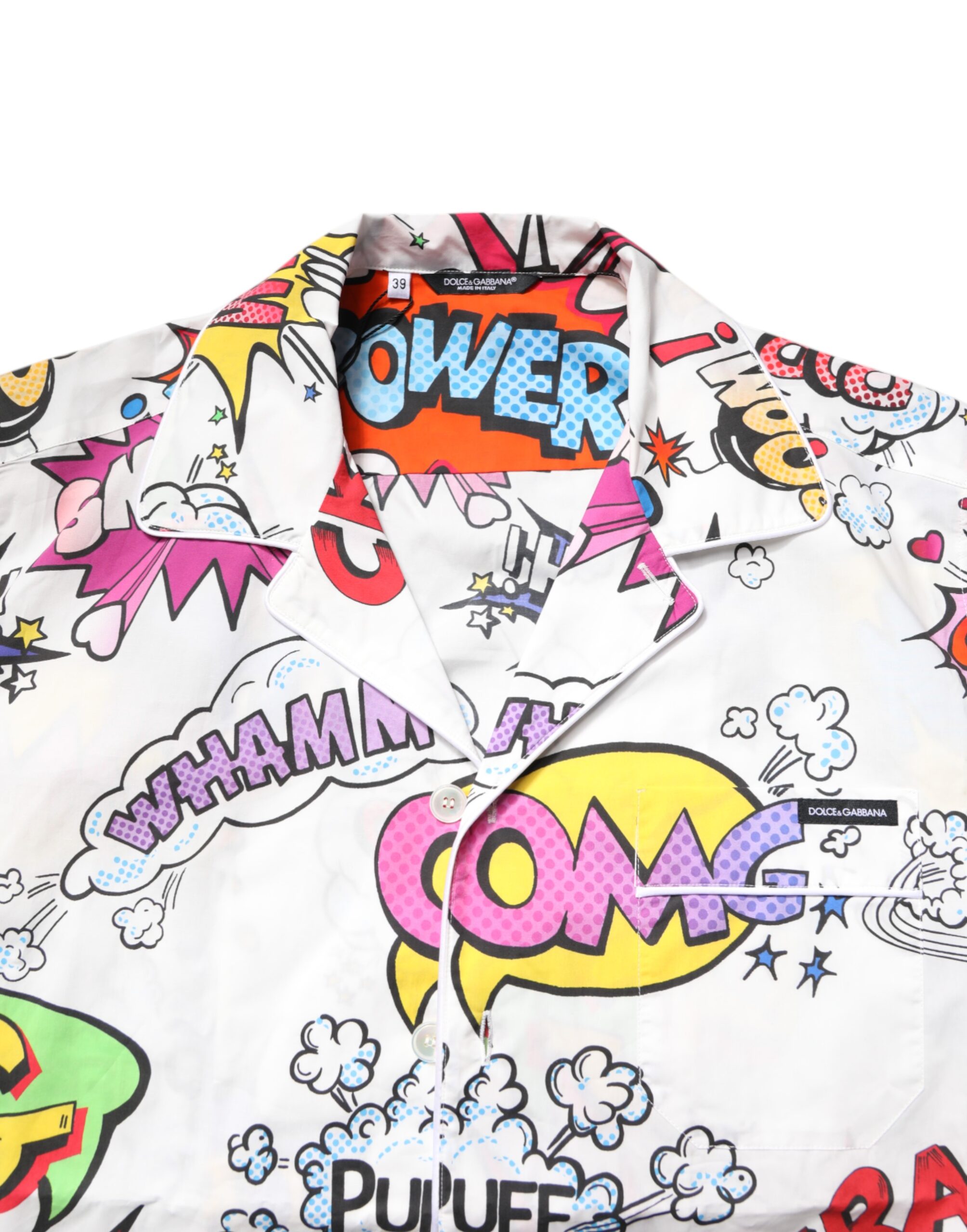 White Cartoon Print Pajama Set Nightwear by Dolce&Gabbana - Image 5