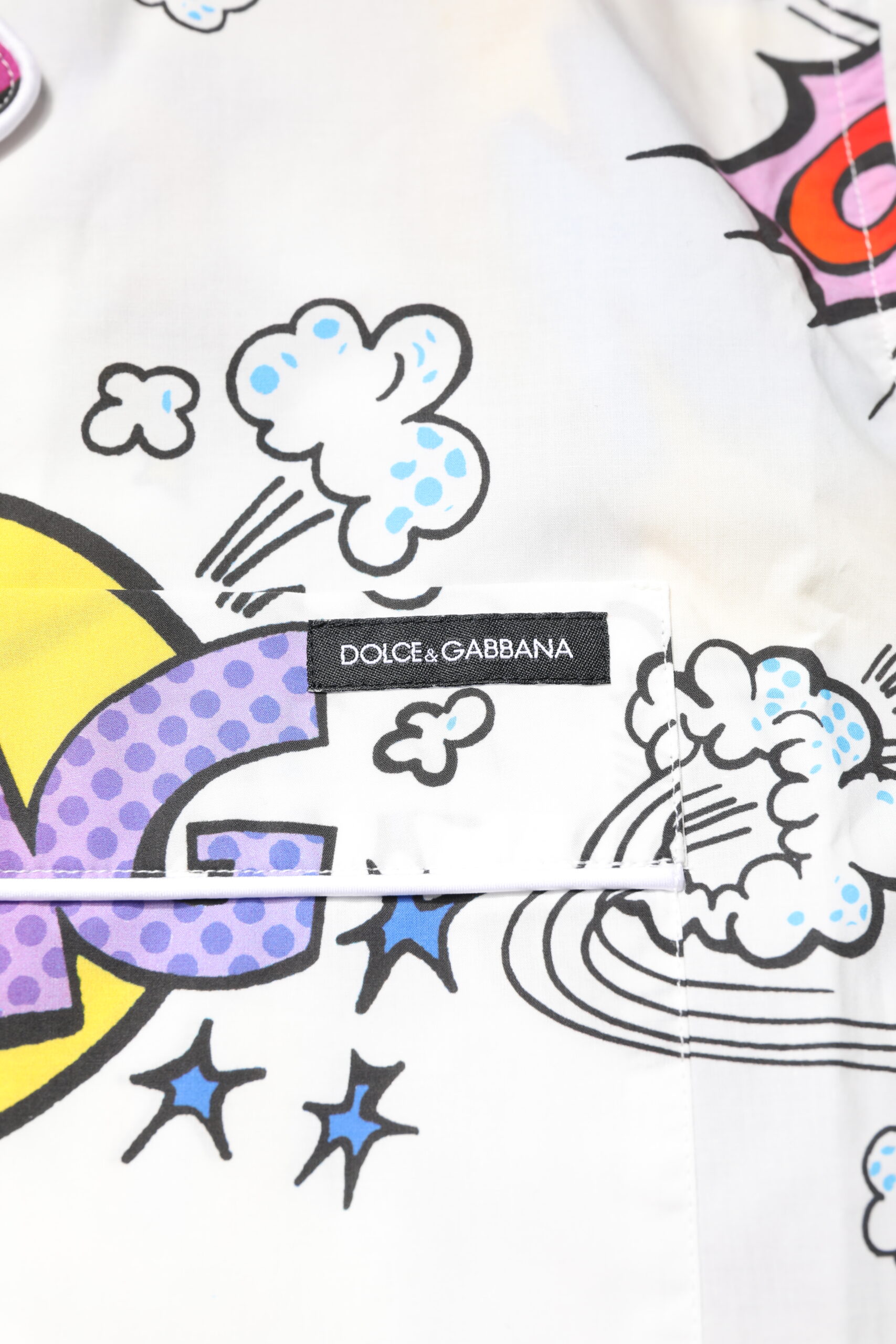 White Cartoon Print Pajama Set Nightwear by Dolce&Gabbana - Image 6