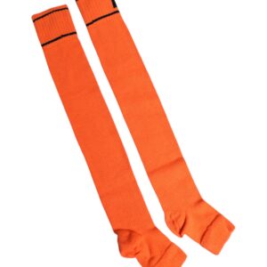 Orange Cotton DG Logo Open Toe Socks by Dolce&Gabbana