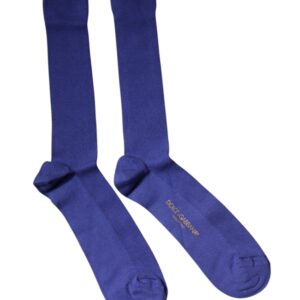 Purple Cotton Logo Over The Calf Socks designed by Dolce & Gabbana
