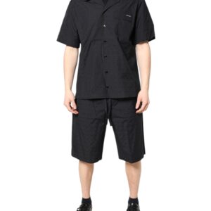 Black Cotton Men Pajama Set Sleepwear designed by Dolce & Gabbana