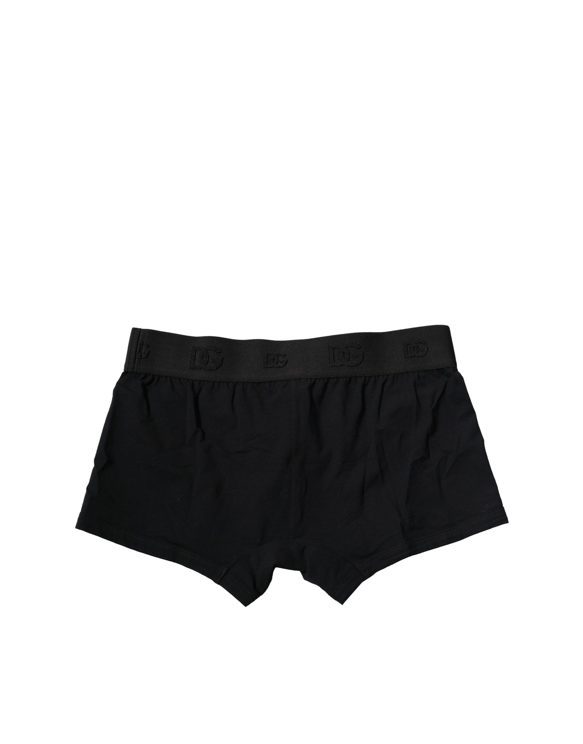 Black Cotton Stretch Regular Boxer Underwear by Dolce&Gabbana - Image 5
