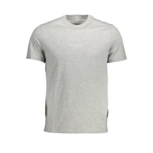 Gray Cotton Men T-Shirt designed by Guess