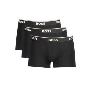 Black Cotton Men Boxer Underwear Pack designed by Hugo Boss