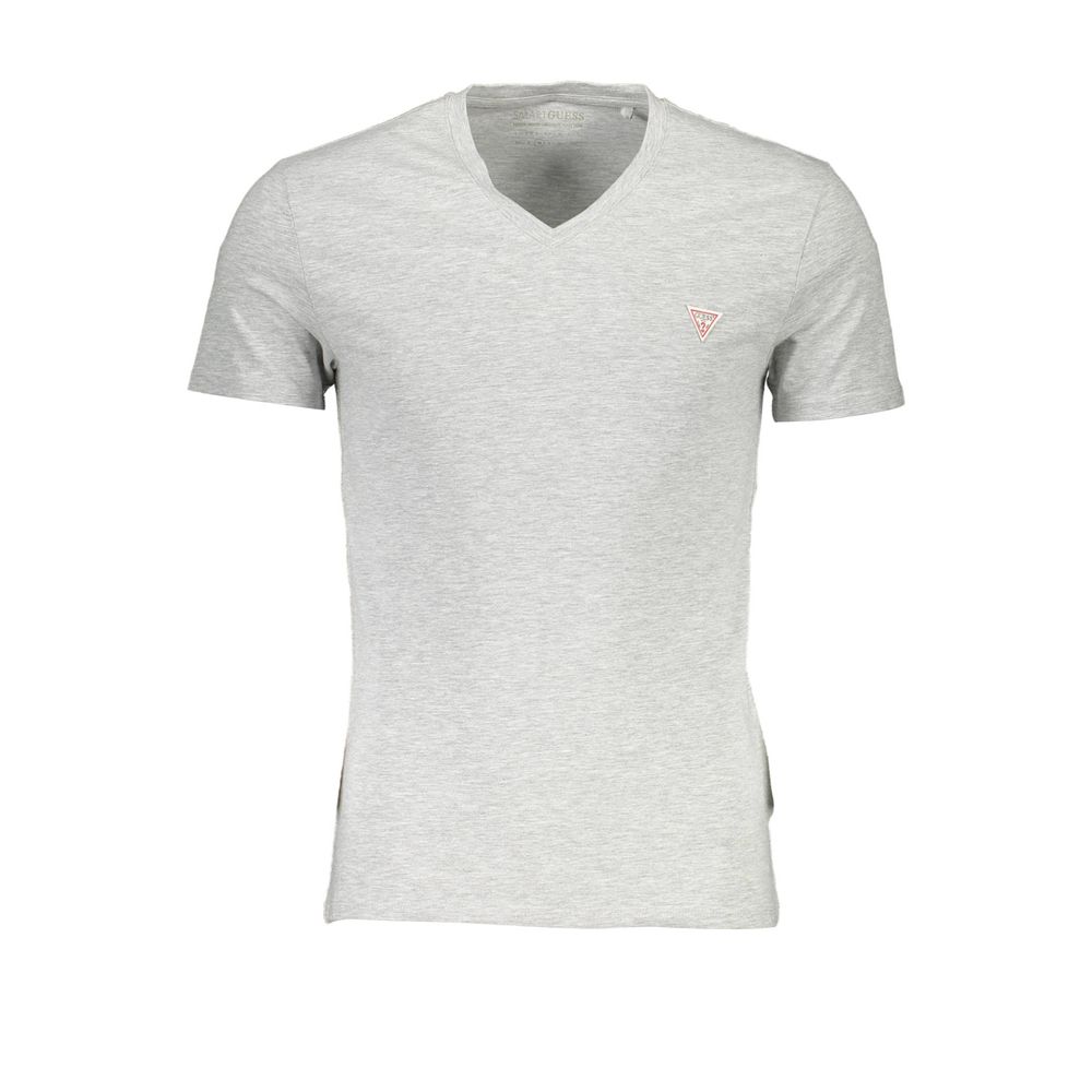 Gray Cotton Men T-Shirt designed by Guess