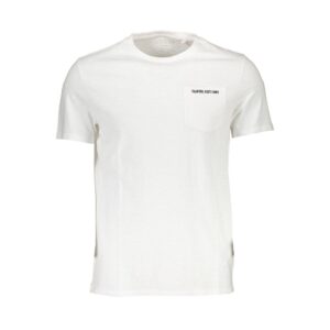 White Cotton Men T-Shirt designed by Guess