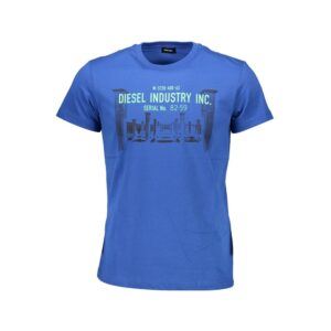Blue Cotton Men T-Shirt designed by Diesel