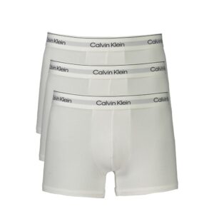 White Cotton Men Boxer Underwear designed by Calvin Klein