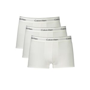 White Cotton Men Boxer Underwear designed by Calvin Klein