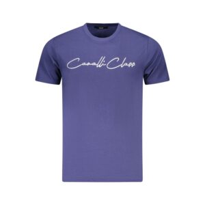 Blue Cotton Men T-Shirt designed by Cavalli Class