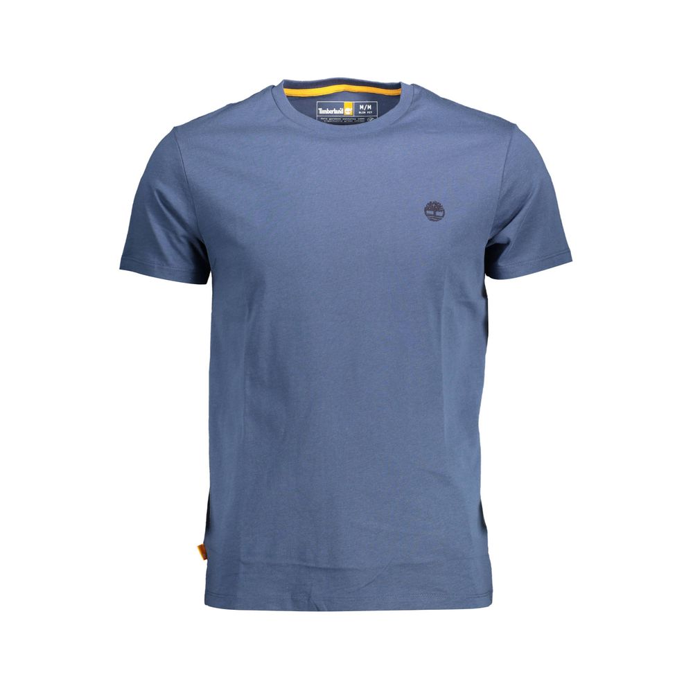Blue Organic Cotton Men T-Shirt designed by Timberland
