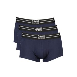 Blue Cotton Men Boxer Underwear designed by Cavalli Class