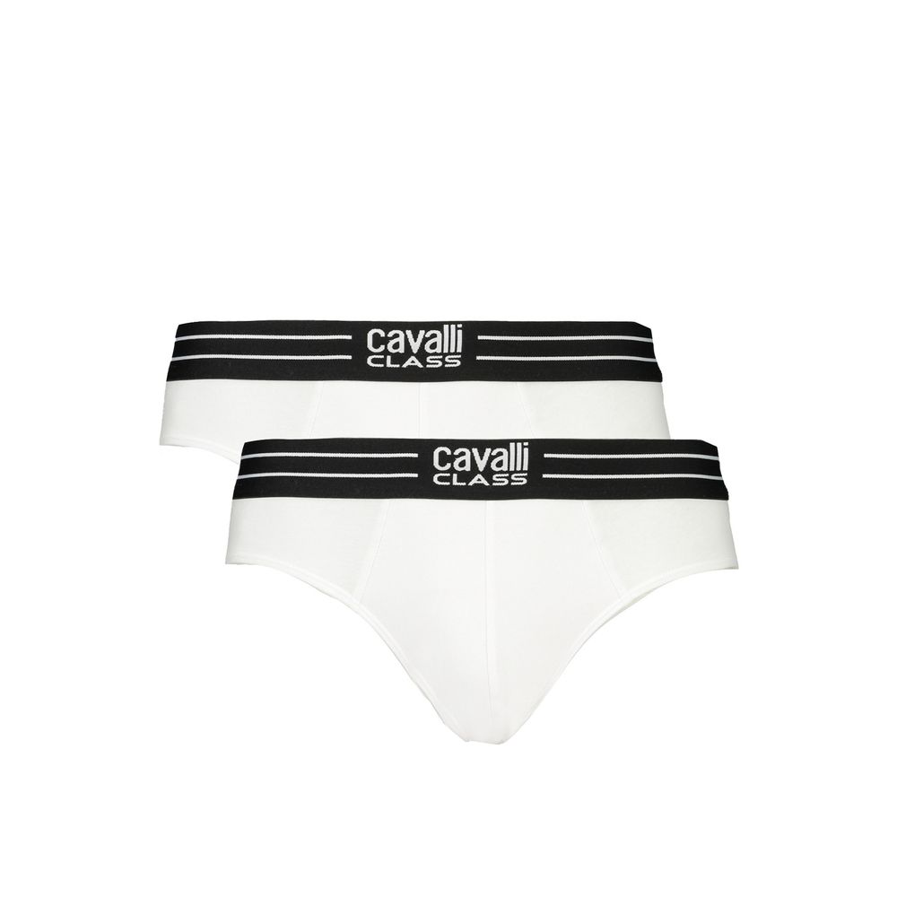 White Cotton Mens Underwear designed by Cavalli Class