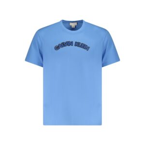 Light Blue Cotton Men T-Shirt designed by Calvin Klein