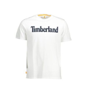 White Cotton Men T-Shirt designed by Timberland