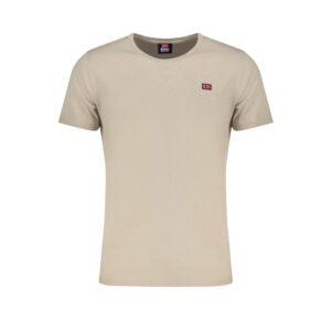 Beige Cotton Men T-Shirt designed by Norway 1963