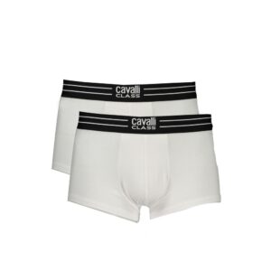 White Cotton Men Boxer designed by Cavalli Class