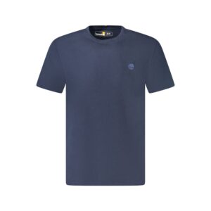 Blue Cotton Men's T-Shirt designed by Timberland