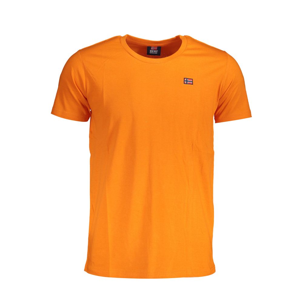 Orange Cotton Men T-Shirt designed by Norway 1963