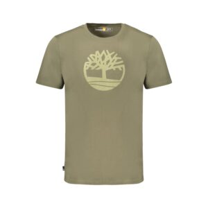Green Cotton T-Shirt designed by Timberland