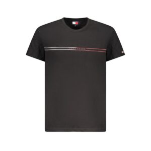 Black Cotton Men T-Shirt designed by Tommy Hilfiger
