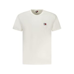 White Cotton Men T-Shirt designed by Tommy Hilfiger
