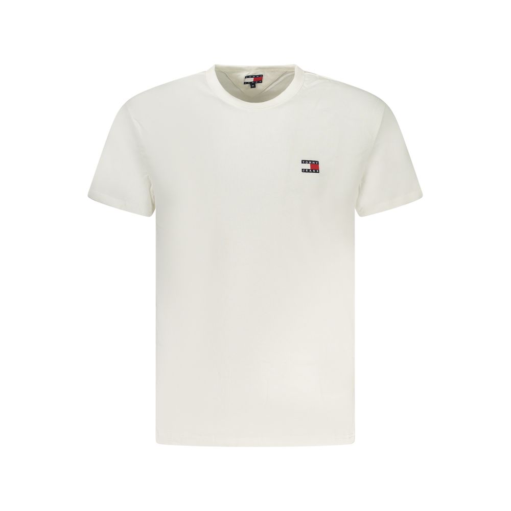White Cotton Men T-Shirt designed by Tommy Hilfiger