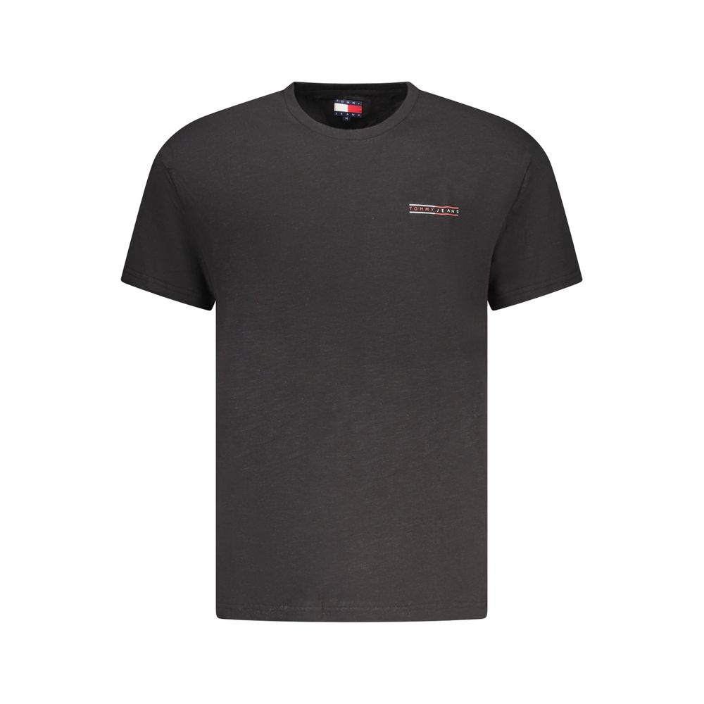 Black Cotton Men T-Shirt designed by Tommy Hilfiger