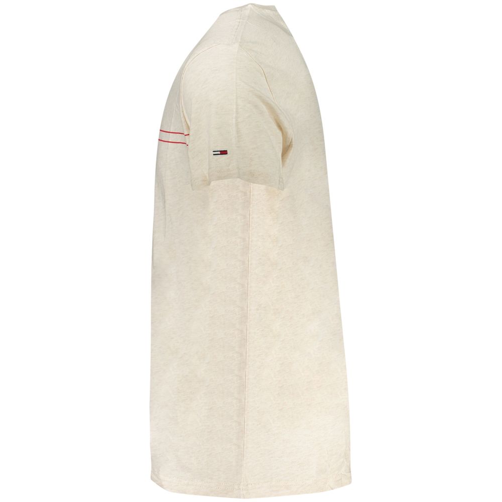 Beige Cotton Men T-Shirt designed by Tommy Hilfiger - Image 3