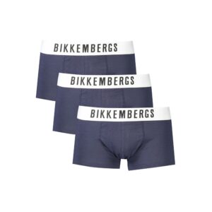 Blue Polyester Men's Boxer Underwear designed by Bikkembergs