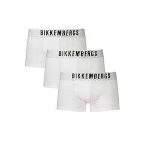White Polyester Mens Boxer Underwear designed by Bikkembergs