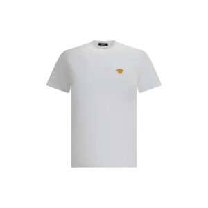 Elegant White Soft Cotton T-Shirt designed by Versace