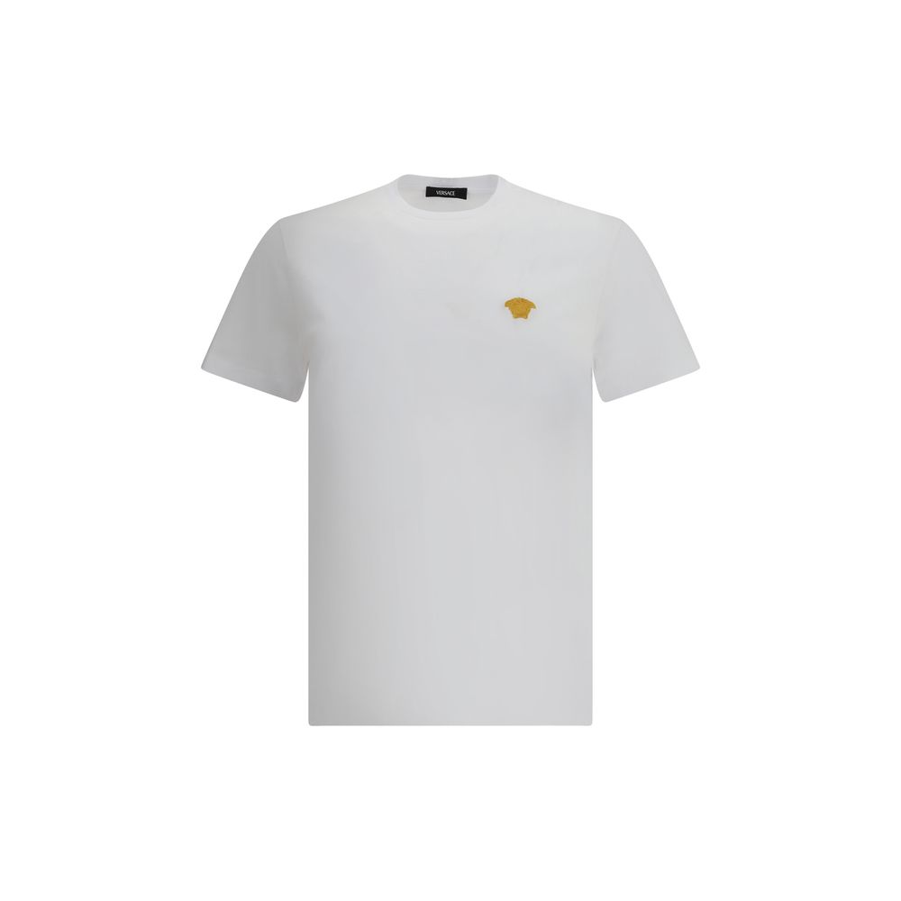 Elegant White Soft Cotton T-Shirt designed by Versace