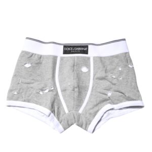 Gray Cotton Regular Boxer Underwear designed by DolceGabbana